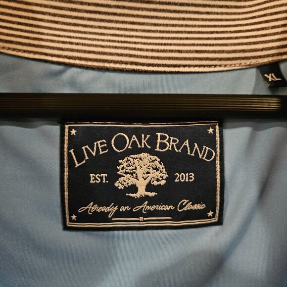 Live Oak Brand Quarter-Zip Pullover – Pale Blue | American Classic Essential - Picture 2 of 7